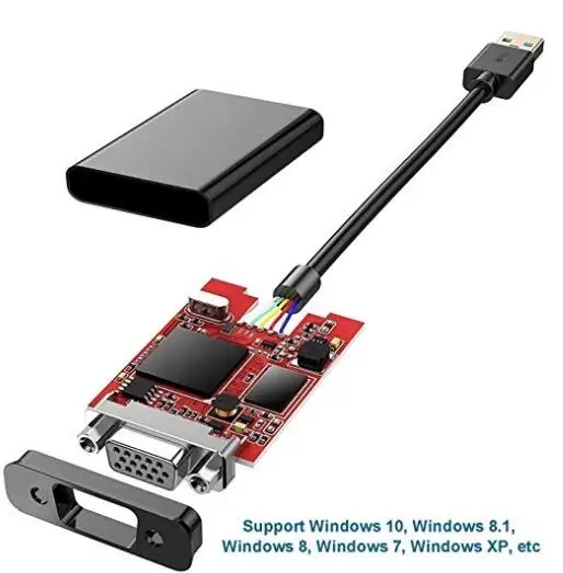 BOHYLOY USB в VGA адаптер 3 0 мульти-дисплей видео конвертер-ПК ноутбук Windows 7/8/8. 1/10 |