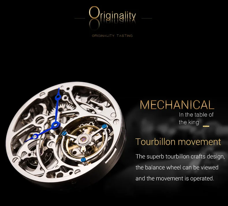 Tourbillon механические часы мужские Лидирующий бренд часы сапфировые зеркальные оригинальные ручные намотки полый ход Мужские t кошачий глаз часы Saat