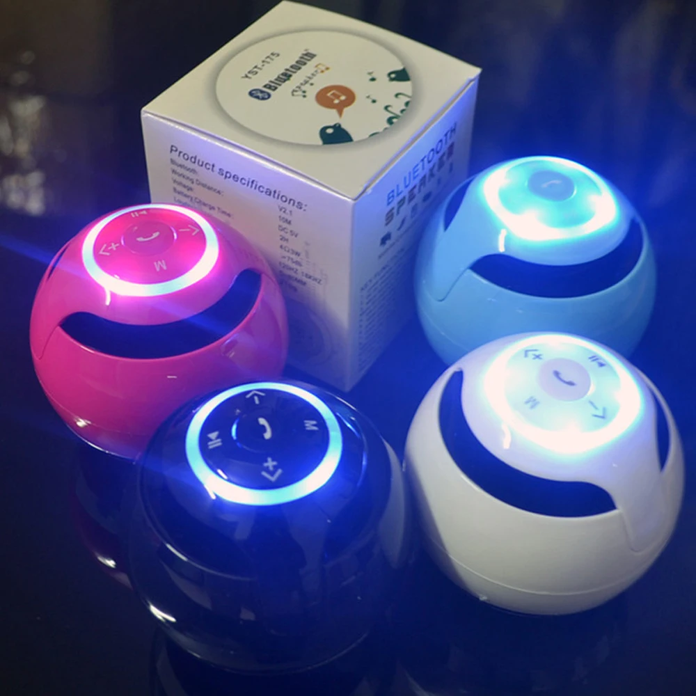 175 Bluetooth мини Динамик приемник Бумбокс fm радио светодио дный Портативный Caixa де