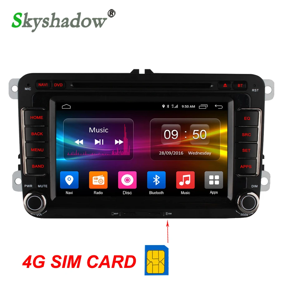 Ownice c500 8 Core 2 ГБ RAM 32 ROM 4 Г SIM Android 6.0 Автомобильный DVD игрок Радио wi fi блютуз Для Volkswagen