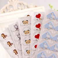 24 pcslot diy cartoon cute animals corner cute paper stickers for photo albums frame decoration scrapbooking wholesale 11 color