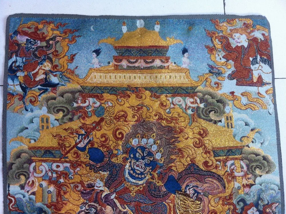 Тибетский Непал тара волосы золотого цвета мечтательный мир богатство thangkas | Дом