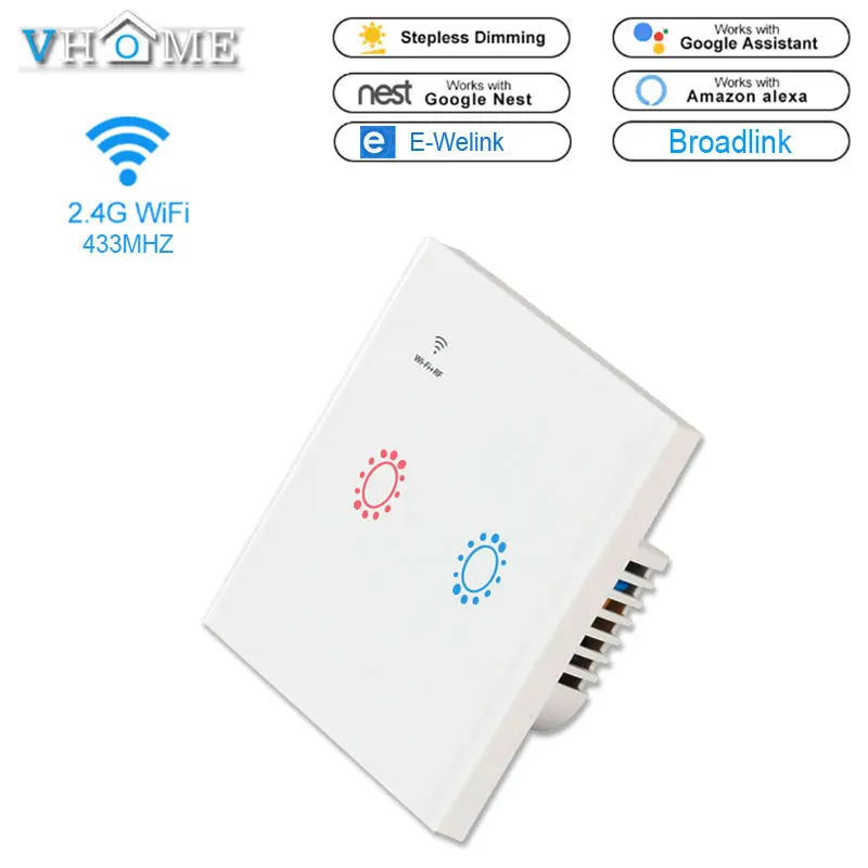 Ewelink Wifi настенный выключатель света + RF 433 МГц пульт дистанционного управления