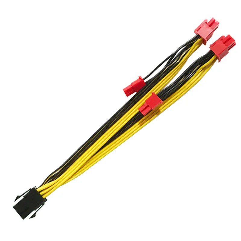 EnLabs 20 см PCIe 6pin к 2x8pin (6 + 2) PCI-E кабель сплиттер питания двойной 8pin эфириум добыча