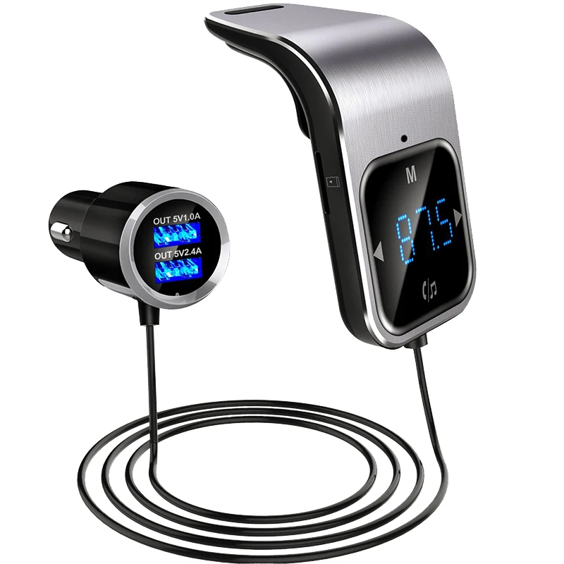 Автомобильный MP3-плеер с сенсорной кнопкой CDEN, Bluetooth, автомобильный fm-передатчик, двойное зарядное устройство USB, TF карта, музыкальный плеер, автомобильный аудио телефон с громкой связью