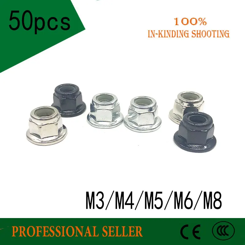 

50 шт., шестигранная гайка из нержавеющей стали M3/M4/M5/M6/M8 DIN6926 304