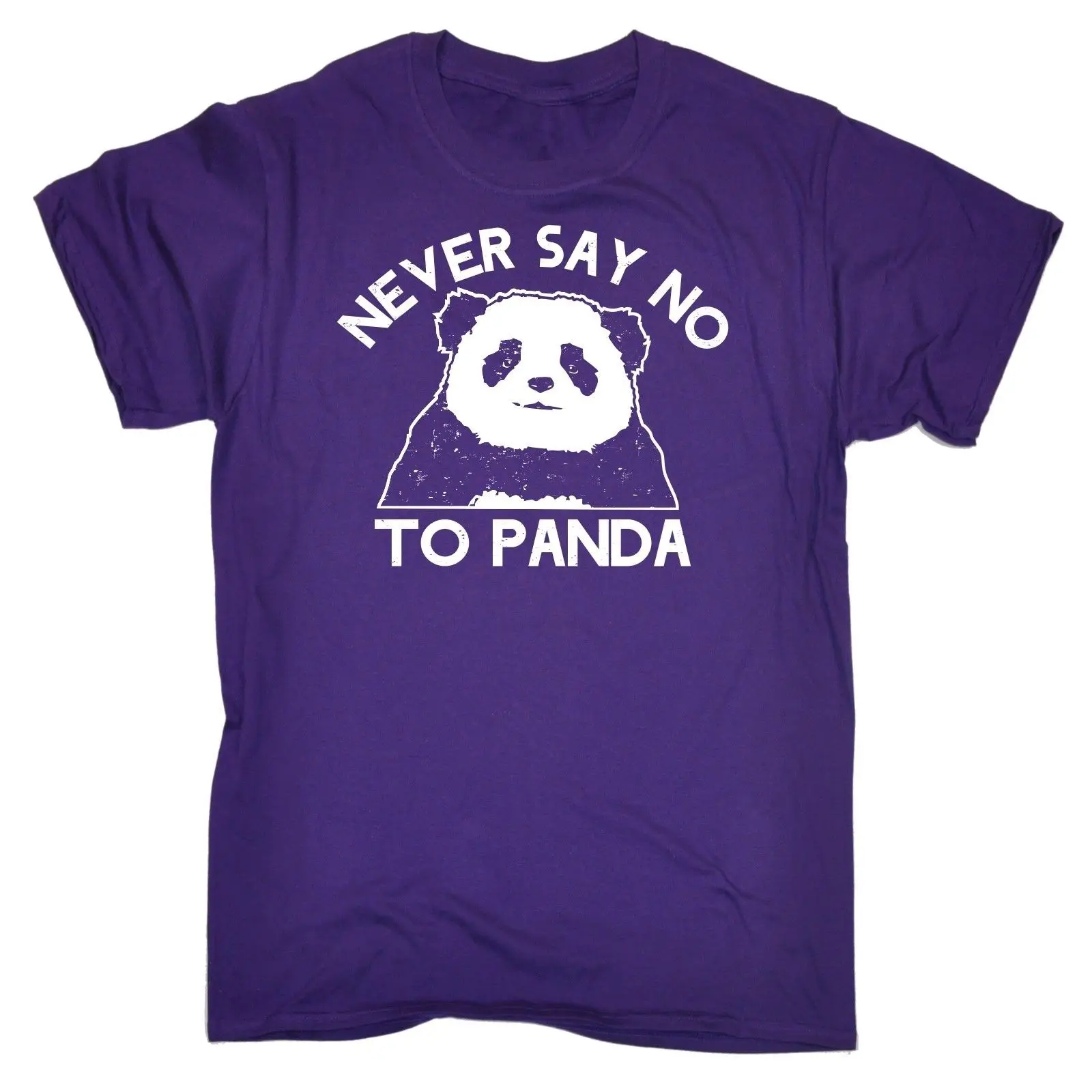 Футболка с надписью Never Say No To Panda Милая футболка изображением медведя забавный