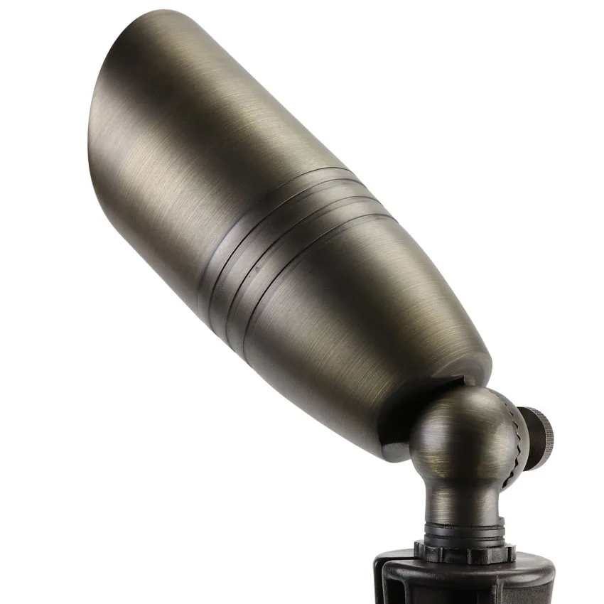 Nature Bronze Из отлитой под давлением латуни из бронзы садовый светильник 12V MR16 открытый светодиодный Спайк светильник 3 Вт 5 Вт путь пейзаж Водонепроницаемый точечные лампы светильник UL - Испускаемый цвет: Nature Bronze