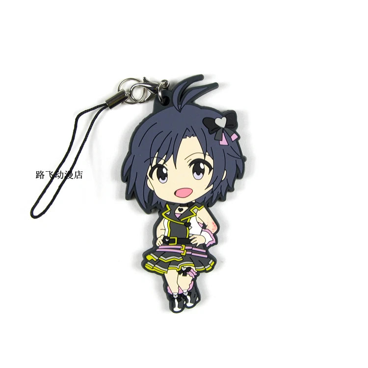 Резиновый брелок для ключей от IDOLM @ STER Shijou Takane Akizuki Ritsuko Kikuchi Makoto модель аниме кулон