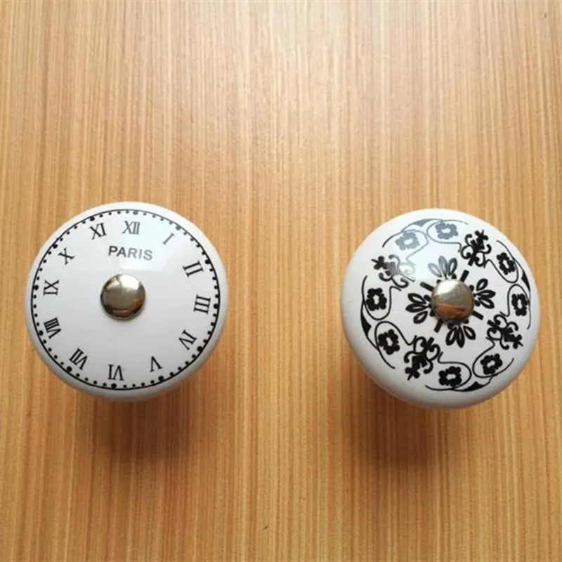 Парижская французская керамическая ручка цифровые часы с рисунком ретро мебель