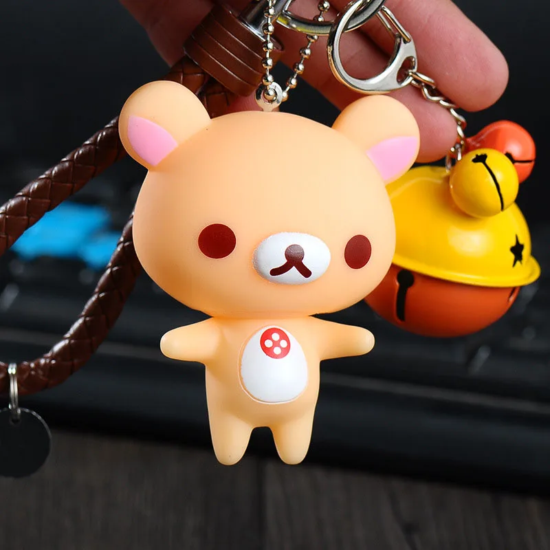 Брелок для ключей Rilakkuma милый мультяшный Мишка брелок с подвеской в виде