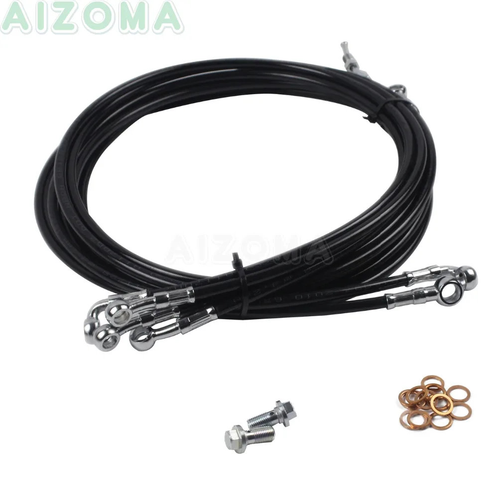 1" 15" 1" мотоцикл хром полный Ape вешалка кабели тормозные линии наборы для Harley Touring руль ABS модели