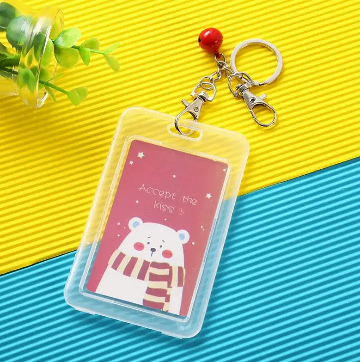 Кавайные Мультяшные животные чехол для кредитных карт автобус и ID держатель для карт чехол сумка брелок держатель чехол - Цвет: NO.6