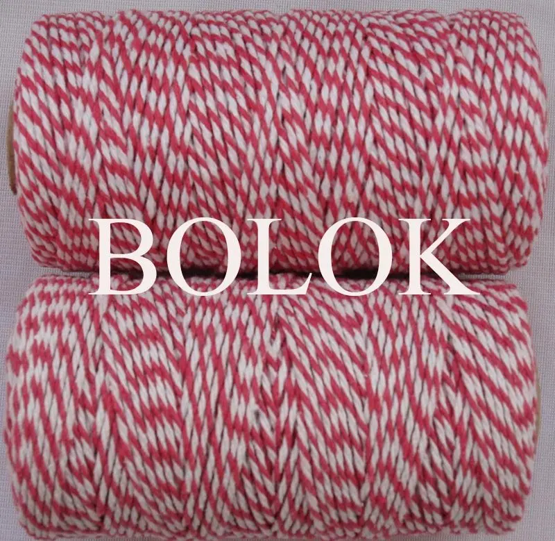 

rose red/white cotton Baker twine (110yards)15PCS/LOT by free shipping