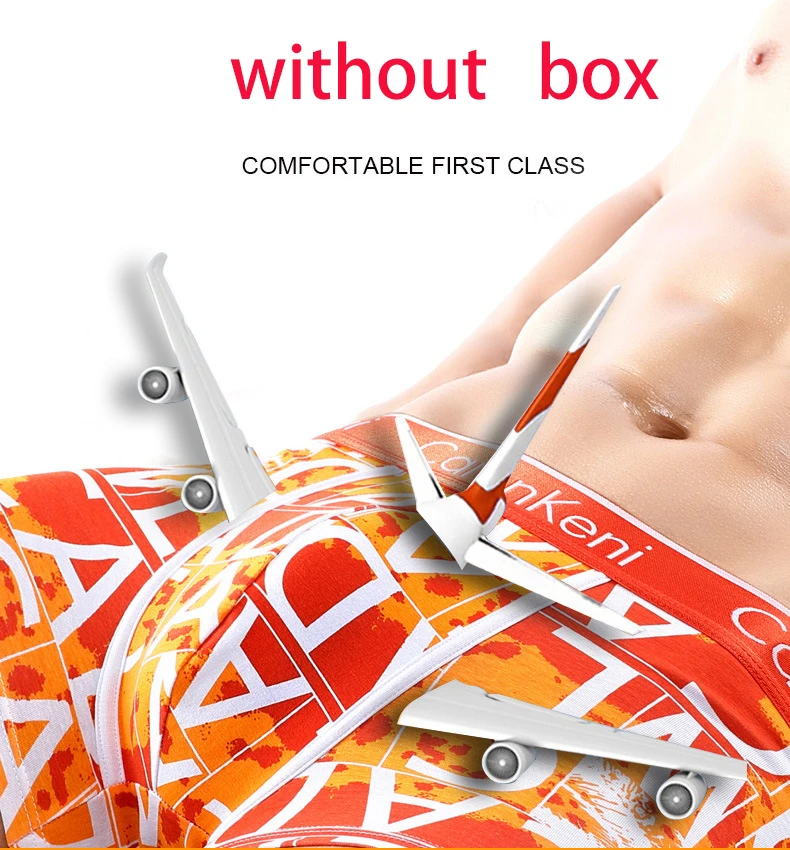 Мужские трусы боксеры дышащие хлопковые с принтом 4 шт./лот|Мужские боксеры| |