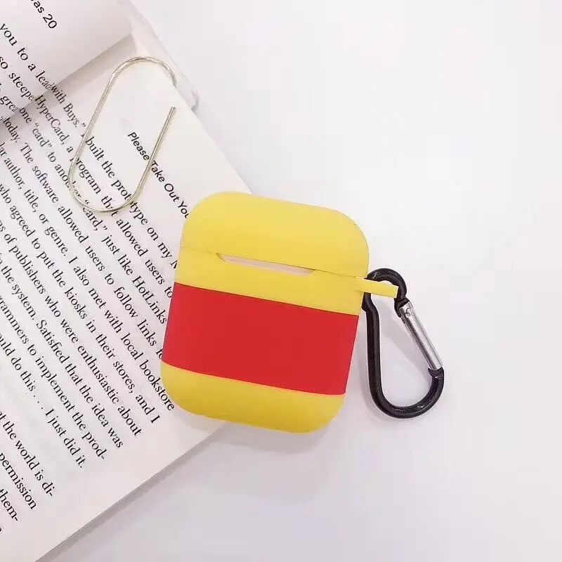 Мягкий силиконовый чехол для Airpods противоударный цветной наушников ультра