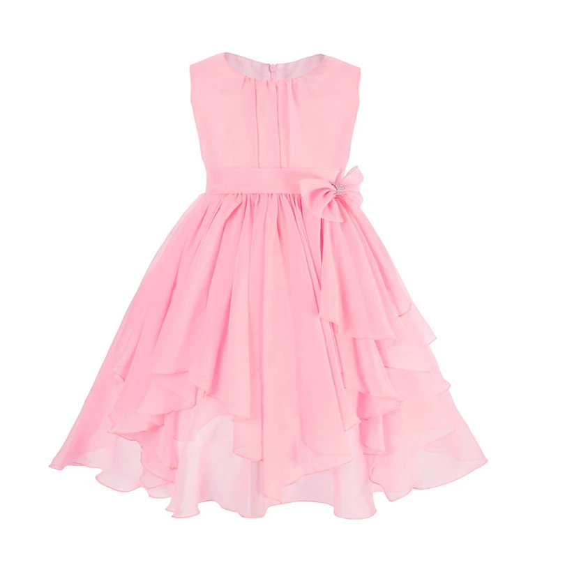 Шифоновые Платья с цветочным принтом TiaoBug для девочек вечерние платья принцессы