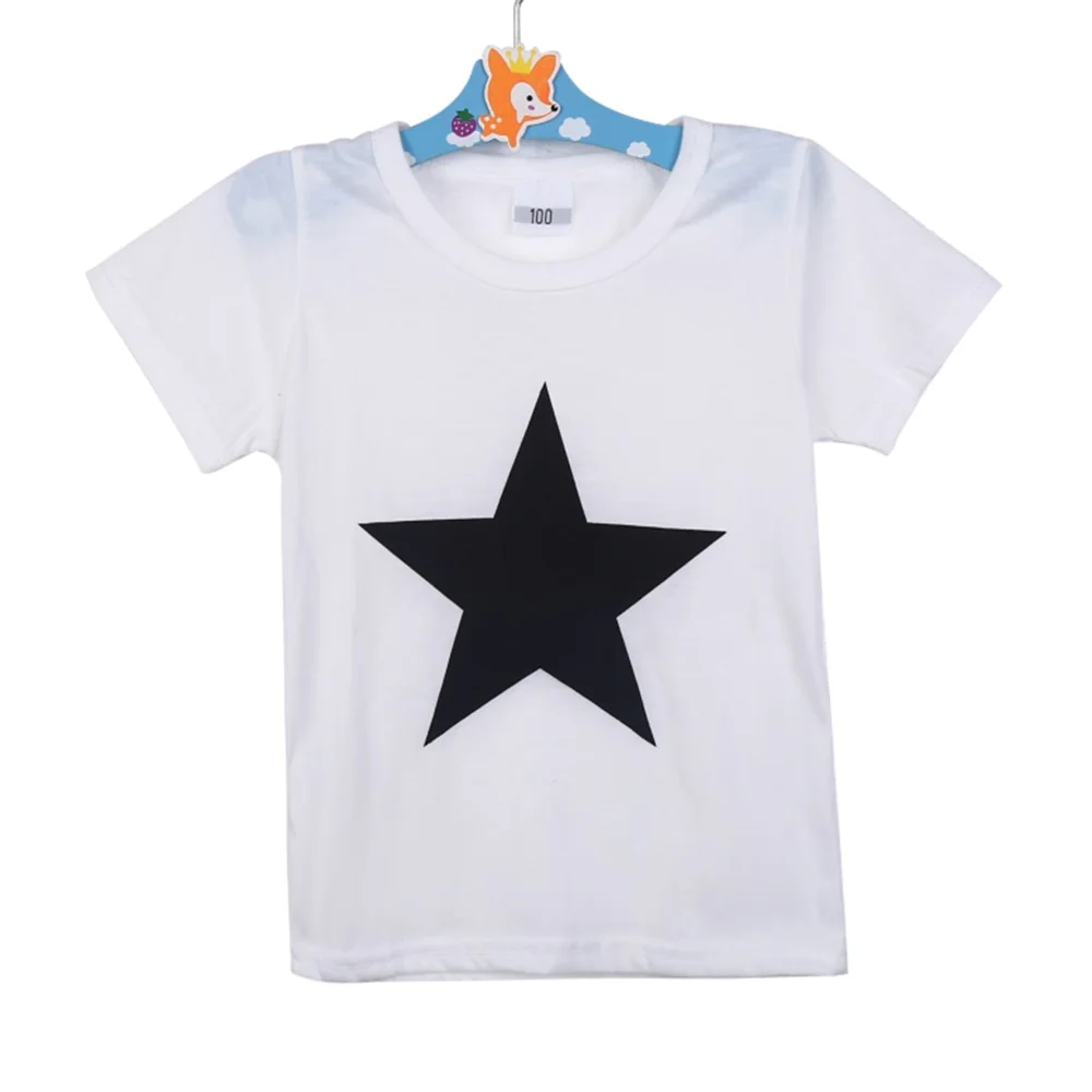 Hot Sale Baby Clothing Sets Summer Style Girls Boys Clothes Black Letter T-shirt+Imitation cowboy pants 2pcs suit | Детская одежда и