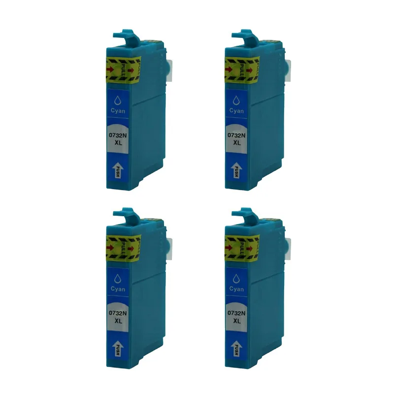 

4X 0732N Cyan Full ink Cartridge For Epson CX4900 NX220 CX5500 CX6900F CX7300 C79 CX5900 CX3900 T10 CX8300 CX9300 CX9300F TX400