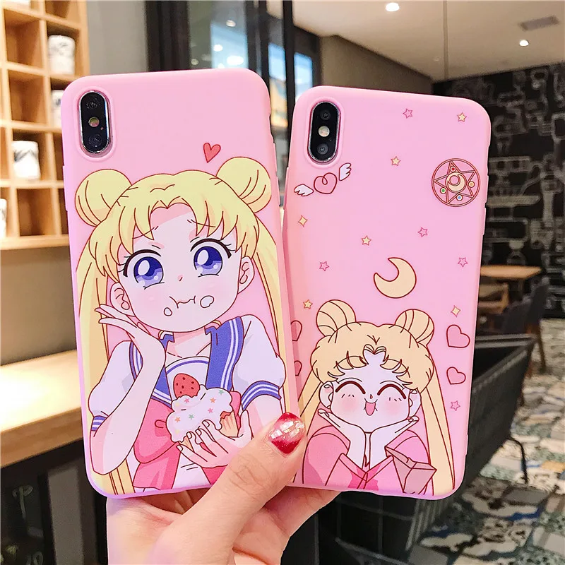 Cartoon Pink Cute Pigs Phone Case For iPhone Xs Max XR XS 6 6S 7 8 Plus X Funny letters Glossy Soft TPU Mobile Bags &amp |