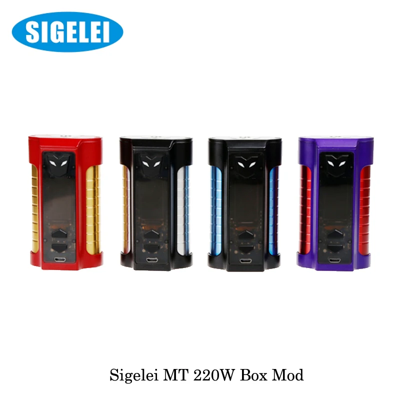 220 Вт электронная сигарета Оригинал Sigelei MT TC поле Mod работает на 18650 батарея не