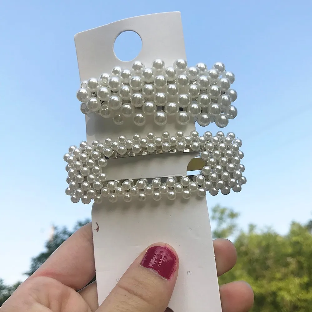Type 2(Silver) Заколки для волос с искусственным жемчугом, набор, корейские заколки для волос с бусинами для женщин и девушек, головные уборы, аксессуары для волос, ювелирное изделие в виде заколки - Окраска металла: Type 2(Silver)