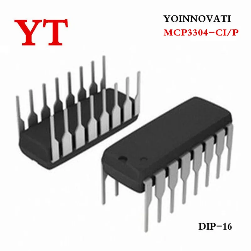 10 шт./лот MCP3304-CI/P MCP3304-CI MCP3304 АЦП 13BIT 2 7 V 4CH SPI DIP16 лучшего качества | Электронные