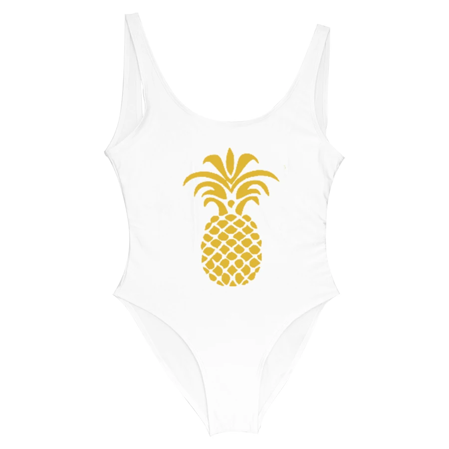 Женский слитный купальник с ананасами купальники золотым рисунком пляжная