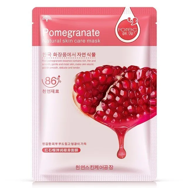 Pomegranate ROREC растительная маска для лица, Отбеливающая увлажняющая маска для удаления черных точек, обернутая маска, маска для лица, уход за кожей против старения - Цвет: Pomegranate