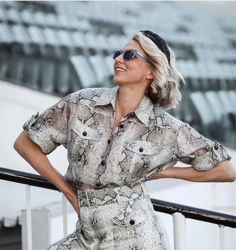 Весна 2019 Новое поступление Женская блузка с принтом| |