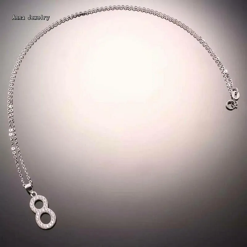 Ожерелье из серебра 925 пробы с цифрами и фианитами|designer necklace|fashion necklacenecklace designer |