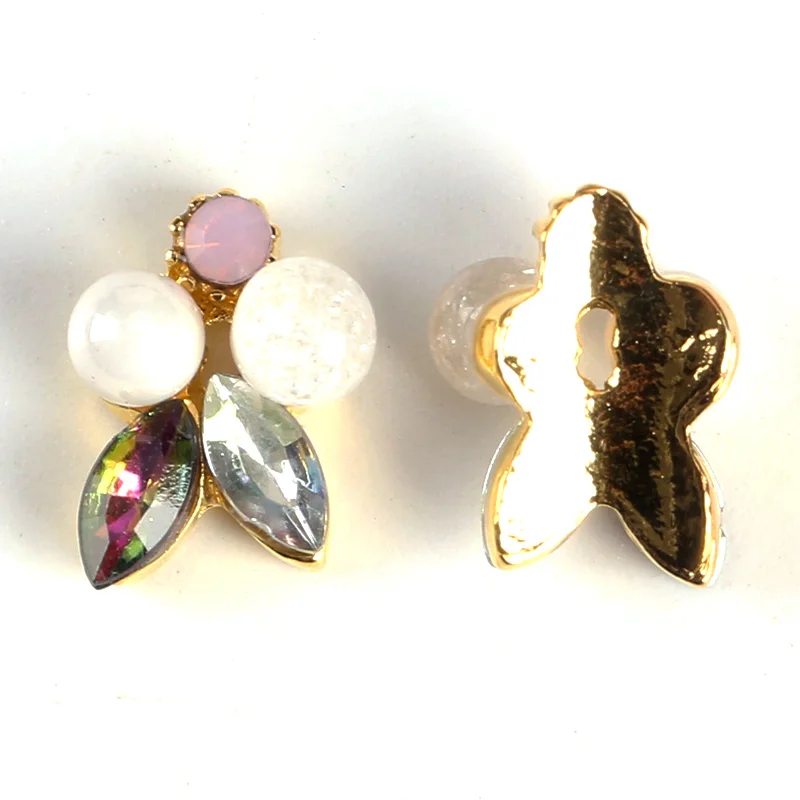 10 шт./упак. аксессуары для ногтей металлические блестящие украшения красочные