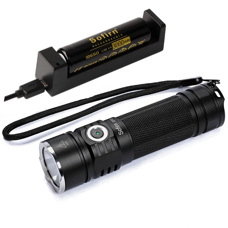 Sofirn SP33 светодиодный вспышка светильник Мощность Фул фонарь 2500lm IPX8 26650 18650 CREE XHP50.2 светильник светодиодный Портативный лампа Мощность индикатор светодиодный налобный фонарь
