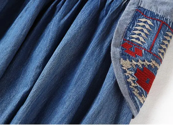 Женское винтажное платье с цветочной вышивкой ТРАПЕЦИЕВИДНОЕ ПЛАТЬЕ на молнии