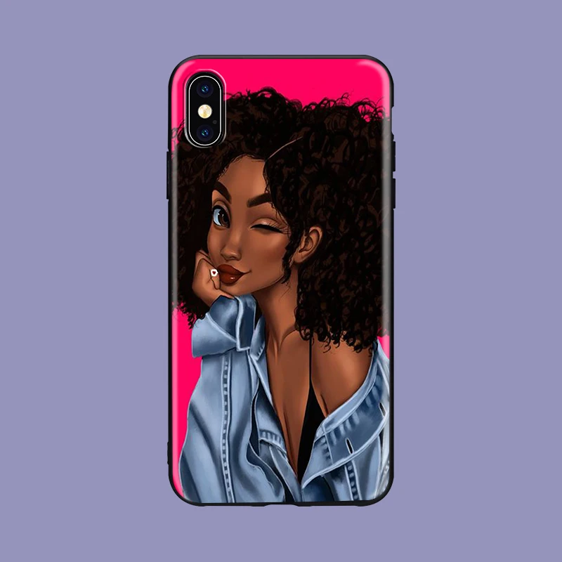 Модный черный мультяшный мягкий чехол для телефона из ТПУ iPhone 8 7 6 6S Plus X 5 5S SE XS XR max