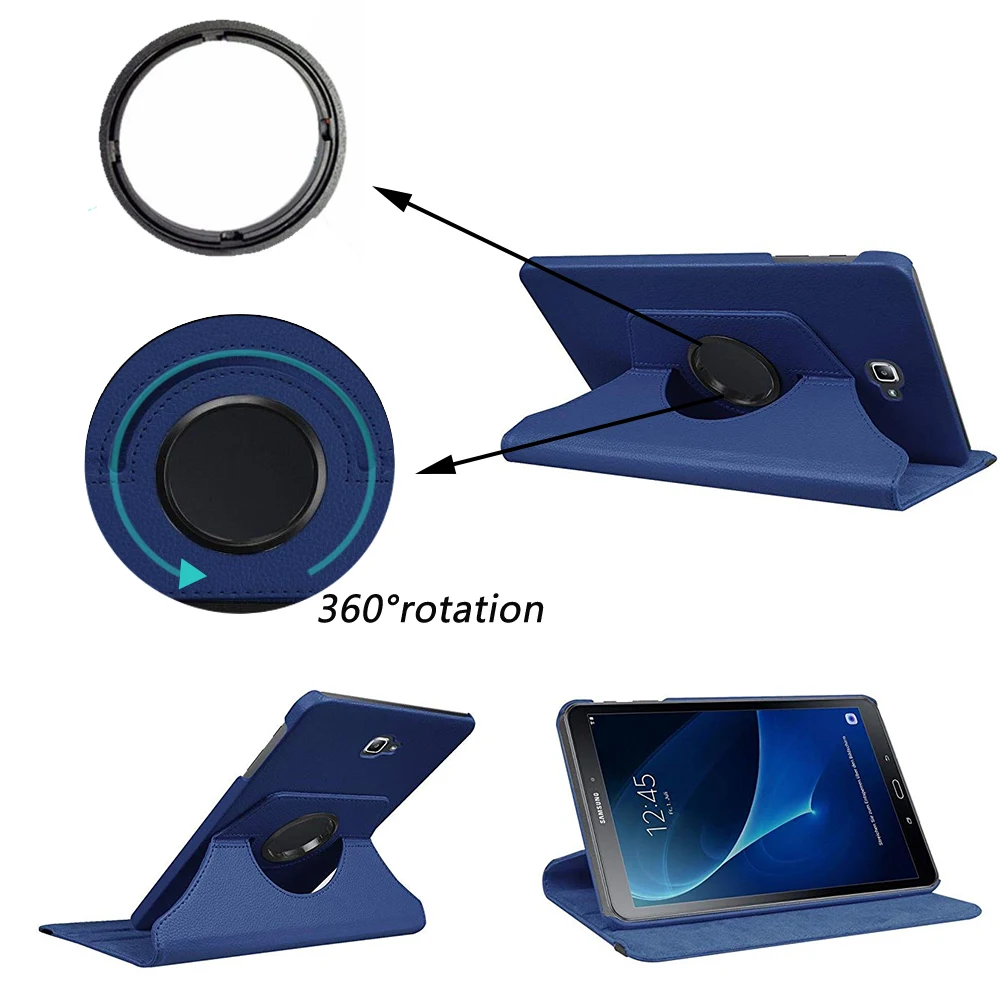 Вращающийся на 360 градусов чехол для Samsung Galaxy Tab A A6 10 1 дюймов T580 T585 T587|Чехлы
