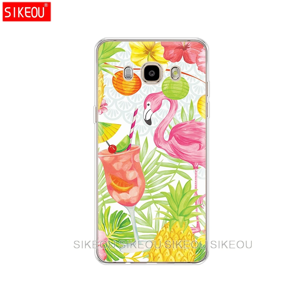 Силиконовый чехол для телефона Samsung Galaxy J1 J2 J3 J5 J7 MINI 2016 2015 prime Summer Flamingos Love |