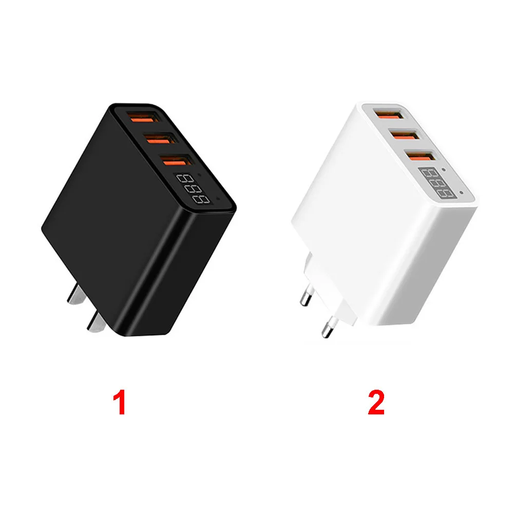 Светодиодный дисплей 3 USB зарядное устройство Легкий Прочный Универсальный