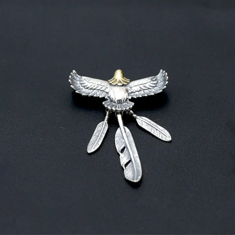 Цепочка с подвеской в виде золотого орла серебро 925 пробы|real 925|silver eagle pendantpendant for