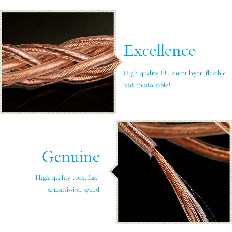 QYFANG 1.2m 8 Core Earphone Upgrade Cable DIY Detachable Cord HiFi Headphone Flexible Soft PVC Solder Wire Drives Copper Line |