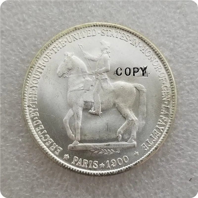 США 1900 LAFAYETTE $1 памятные монеты копия монет доллара|Безвалютные монеты| |