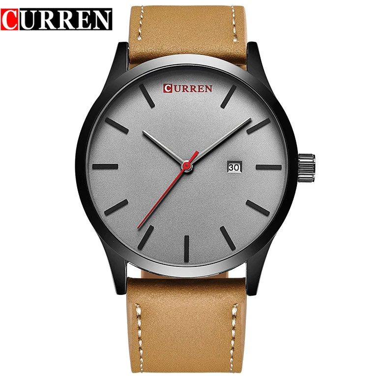 CURREN лучший бренд Роскошные Кварцевые часы мужские деловые повседневные Черные