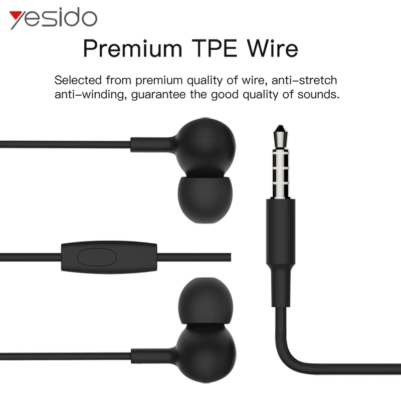 Yesido YH13 басов проводные наушники с микрофоном 3 5 мм спортивные для iPhone Xiaomi Sony