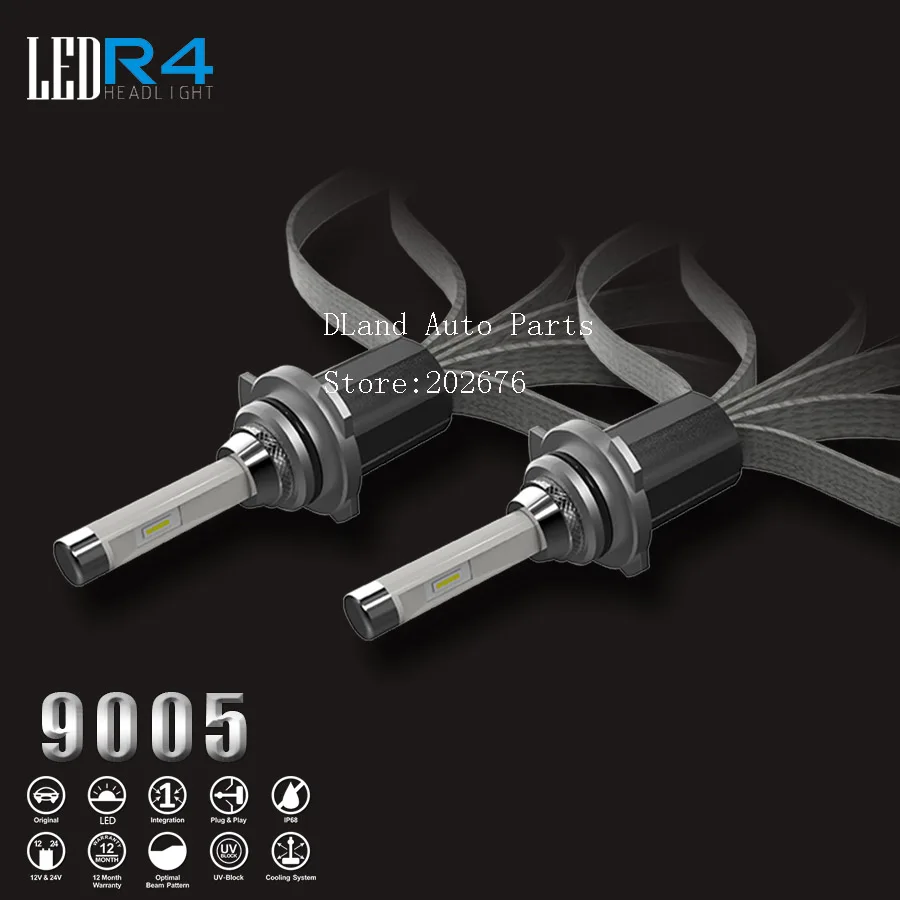 DLAND R4 40 Вт 4800LM авто светодиодный блок розжига/Лампа Комплект H1 H3 H7 H8 H9 H11 9012 9005 9006 880