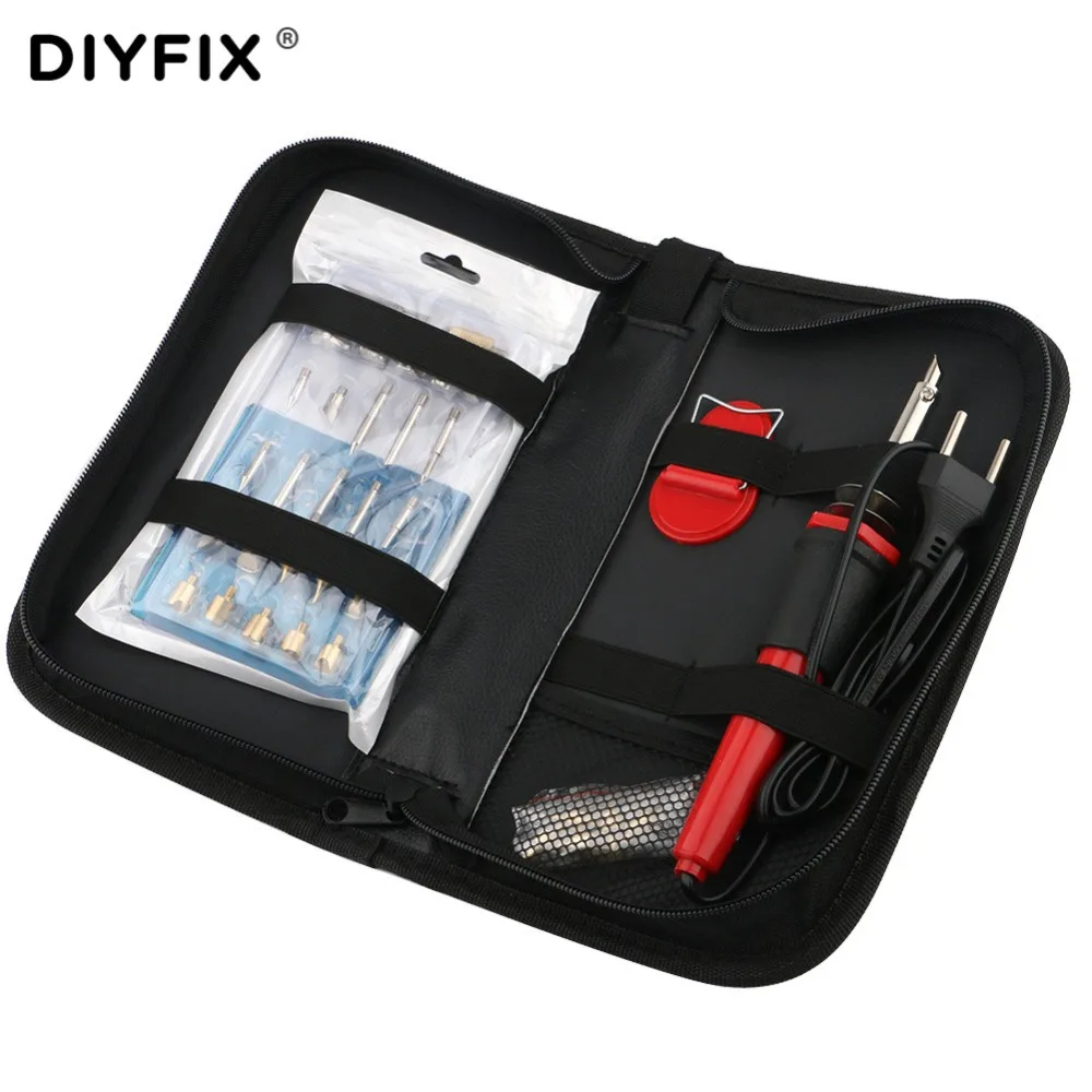 Регулируемый паяльник DIYFIX 37 в 1 пирографический инструмент для резьбы по дереву