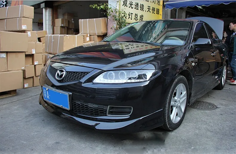 Автомобильный Стайлинг для Mazda 6 фары 2004-2013 мазда6 светодиодный круглая фара-ореол DRL Биксеноновые линзы дальнего ближнего света парковки
