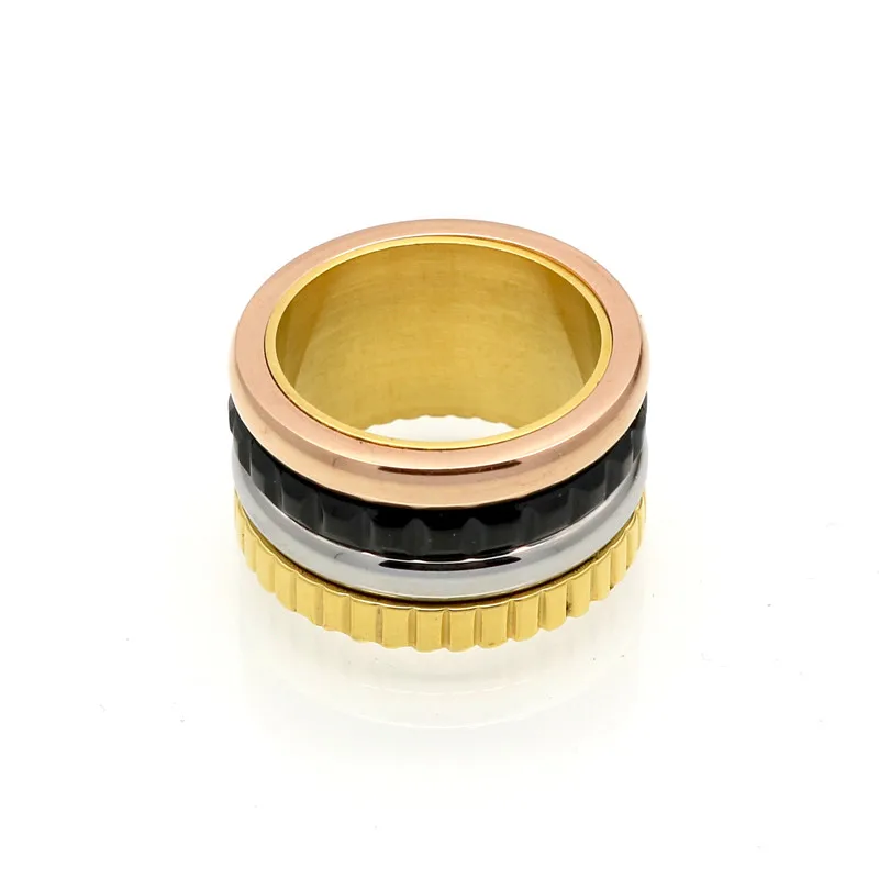 Обручальное кольцо для мужчин и женщин, кольца из титана и стали, Bague, известный бренд, ювелирные изделия для женщин, опт, поворотное модное керамическое кольцо