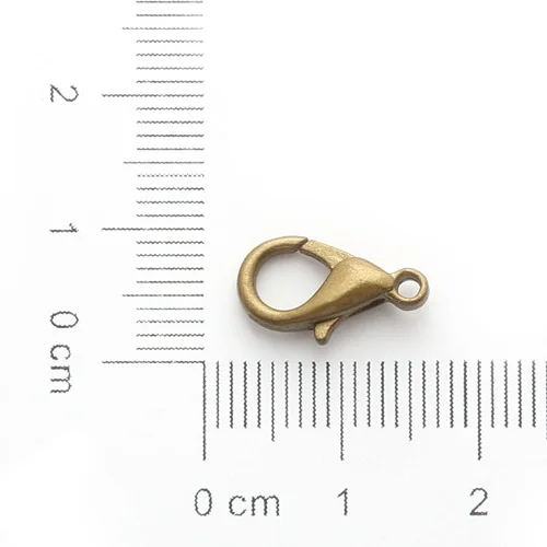 Brass 14MM Пистолет металл/латунь/родий/серебро/золото из нержавеющей стали в виде лобстера застежка крючки для DIY ожерелье и изделия в виде ювелирных браслетов - Цвет: Brass 14MM