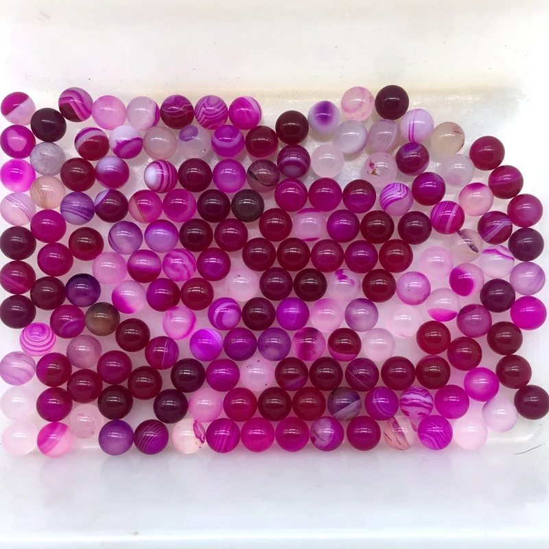 Бусины из натурального камня Гладкий Круглый шар без отверстия 7 мм для