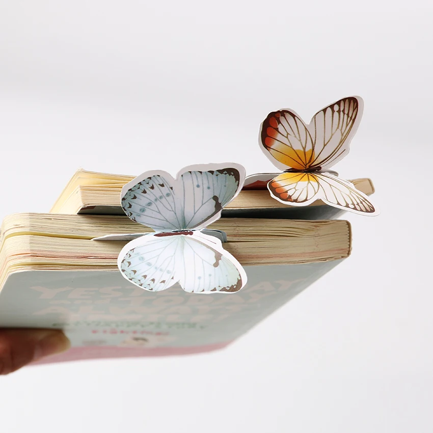 

14PCS Bookmark Butterfly Style Teacher's Gift Book Marker Stationery Gift Realistic Cute Kawaii Cartoon 3d Bookmark